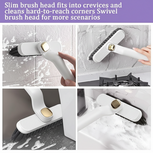 Multi-Function Bathroom Plastic Cleaning Brush,Tiles Cleaning Brush,Hard Bristle Rotating Crevice Gap Cleaning Brushes For Bathroom,Floor Cleaner Brush(Multi Colour)