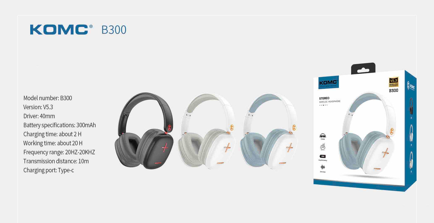 KOMC B300 WIRELESS HEADPHONE