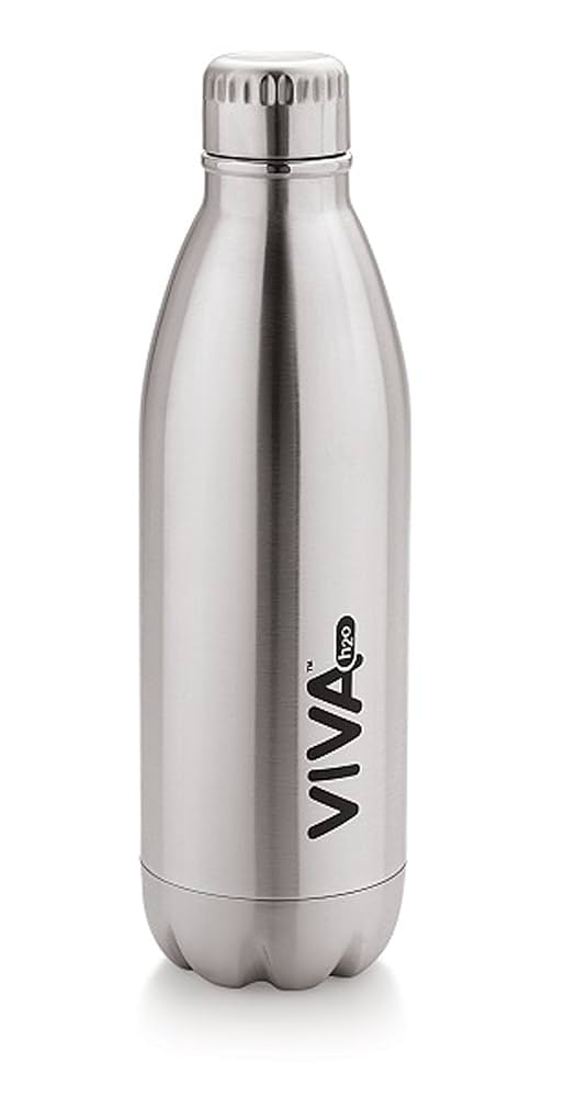 Viva Stainless Steel Double Wall Vacuum Bottle 12 Hours Hot and Cold by Homesoul, 800ml