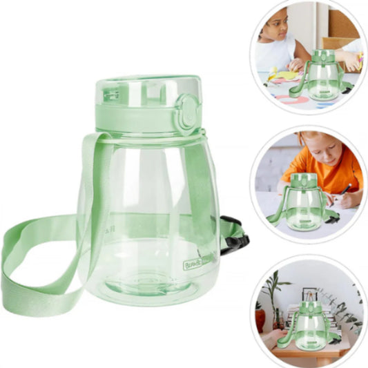 Large Water Bottle Abingdon Insulated Plastic Water Bottle With Strap, Sticker And Straw (1300 Ml)