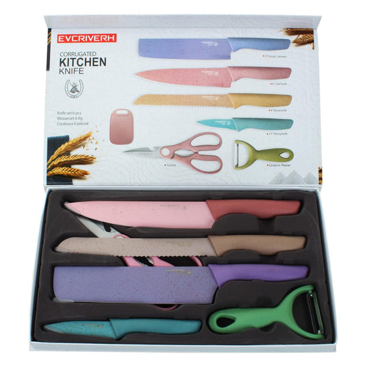 6 pc Corrugated Knife Set