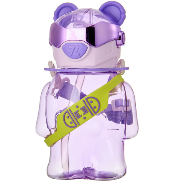 Bear Plastic Water Bottle Cute Bear-Shaped Water Bottle for Kids – 1000ml