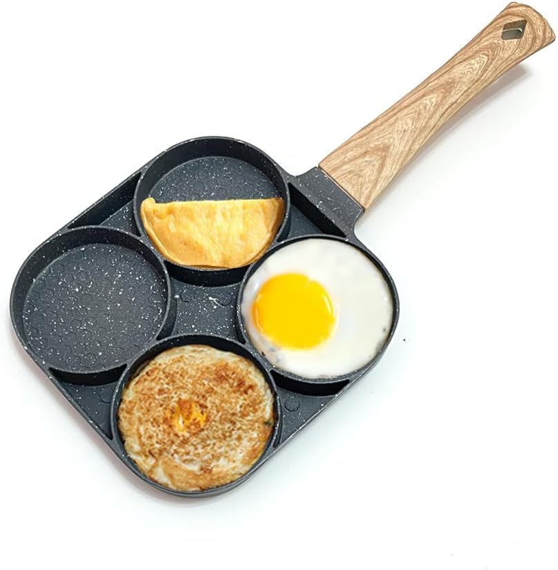 Multi Function Breakfast Frying Fan Pan 4 Compartment Fry Pan