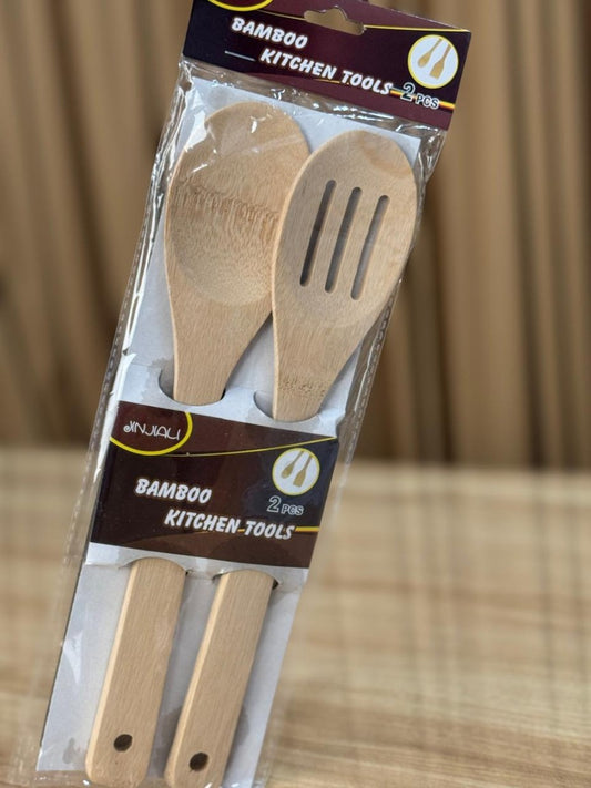 Bamboo Spoon Set 2 Pcs