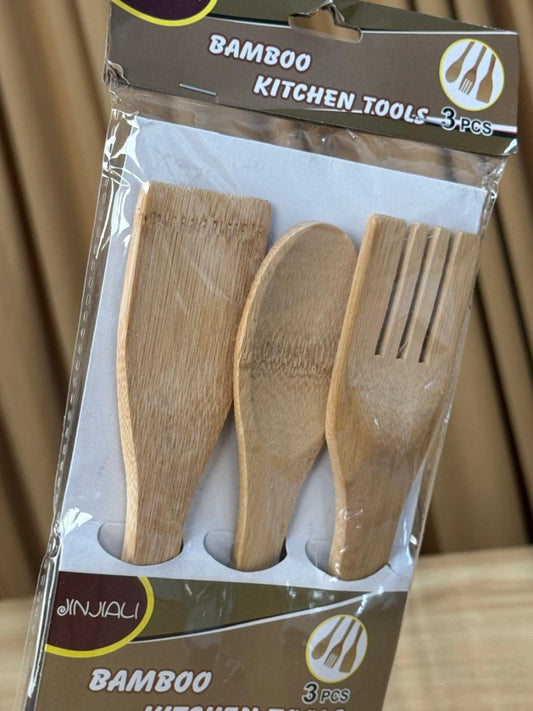 Bamboo Spoon Set 3 Pcs
