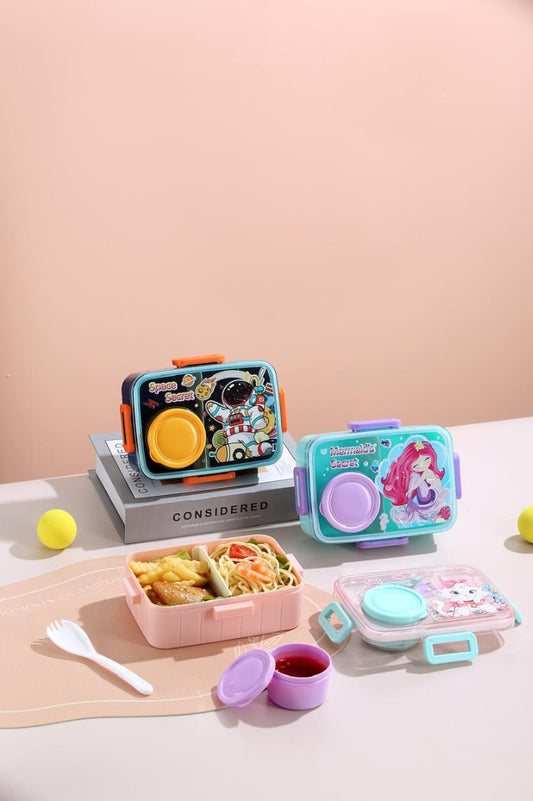 Plastic Lunch Box With Two Compartment Leakable