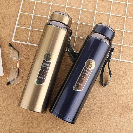 Stainless Steel Vacuum Flask, 316 New 304 Simple Portable Sling Sports Water Bottle Business Cup, Thermal Flask, Double Vacuum Glass Cup, Tea and Water Separation Tea Cup 800ML