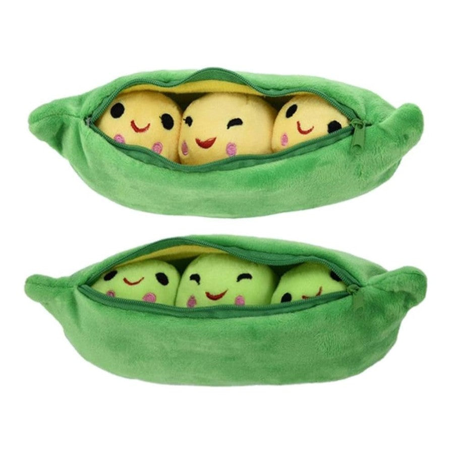 3 Peas in a Pod Plush Toy Soft Throw Pillow Stuffed Pea Pod Toys Kids Gift