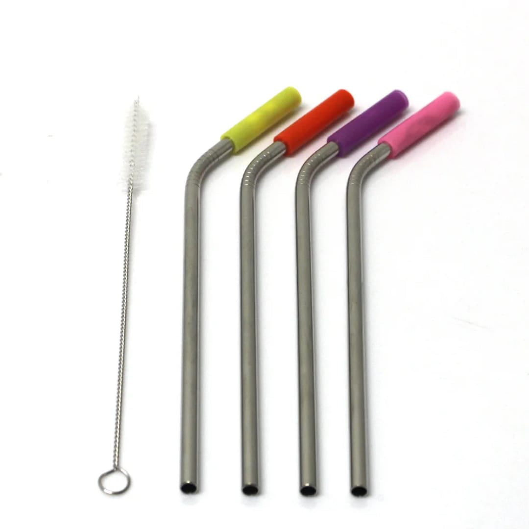 SS Straw With Silica 4Pc