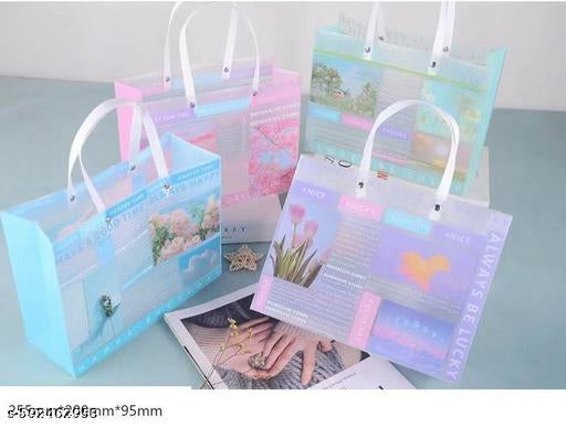 Romantic Story Print PVC Tote Bag
