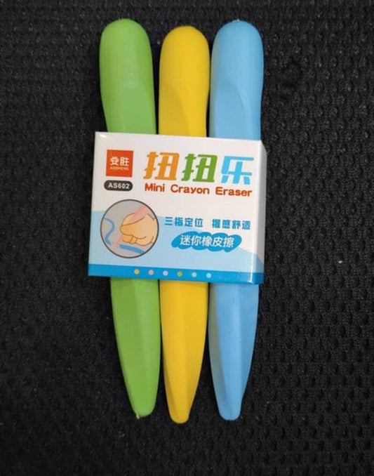 Rubber Mini Crayon Eraser Set