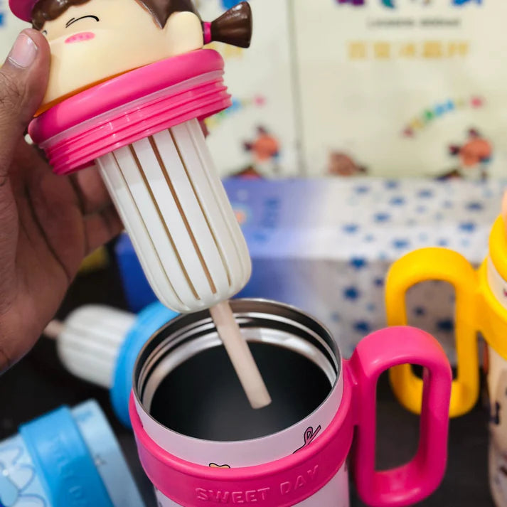 3D Shinchan Insulated Steel Tumbler With Straw Lid / Cutest Shipper