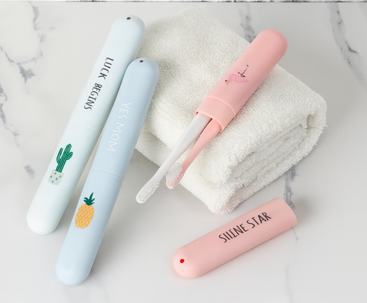 Portable Toothbrush Travel Case Printed