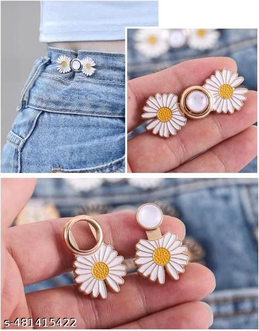 White Flower Pant Clip