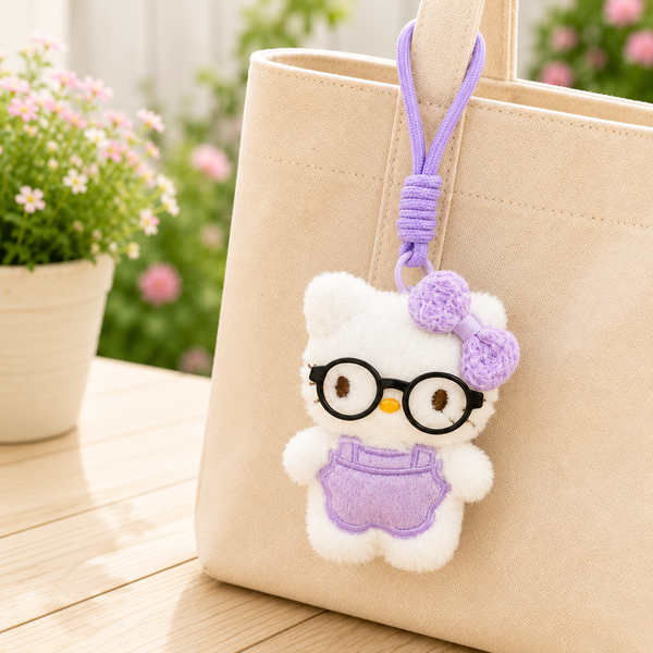 Cute Kitty Mini Soft Toy Keychain