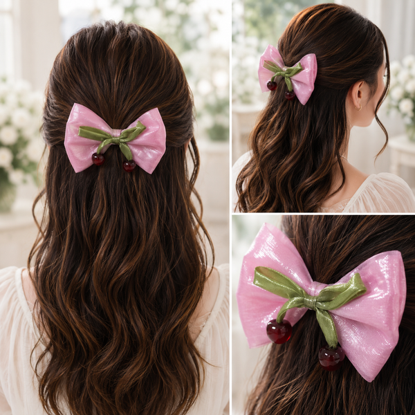 Korean Style Cherry Hair Bow