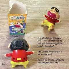 Shinchan Red Yellow Moveable Action Figure, Collectible Anime Character Toy, Crying Expression