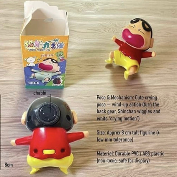 Shinchan Red Yellow Moveable Action Figure, Collectible Anime Character Toy, Crying Expression