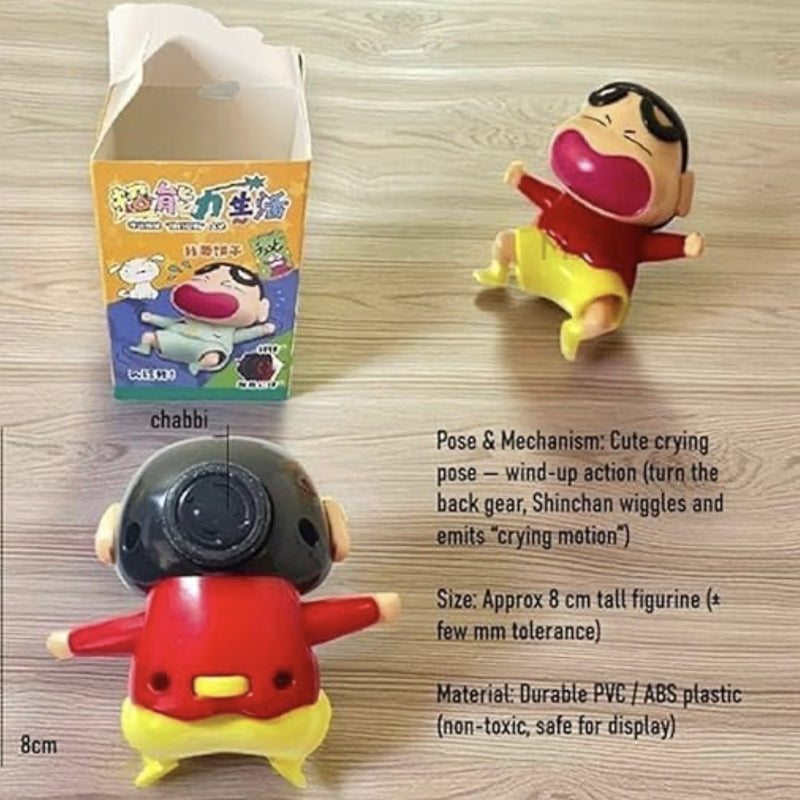 Shinchan Red Yellow Moveable Action Figure, Collectible Anime Character Toy, Crying Expression
