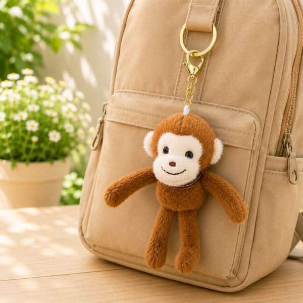 Monkey Soft Toy Keychain