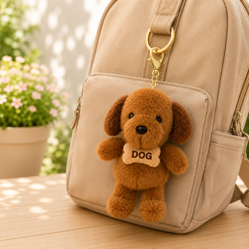 Dog Soft Toy Keychain