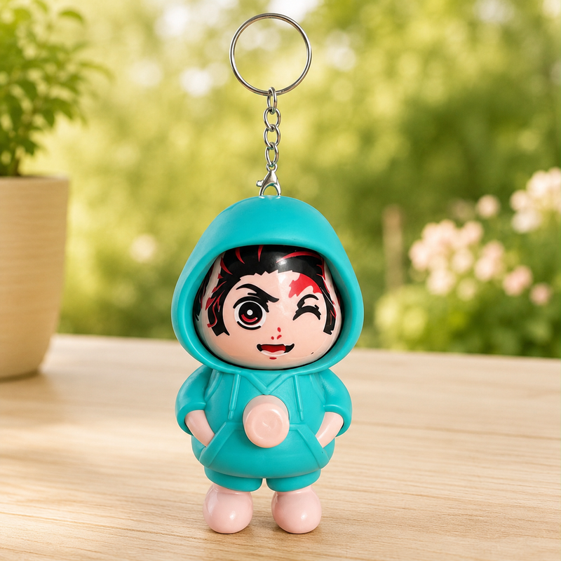 Demon Slayer Face Changing Keychain