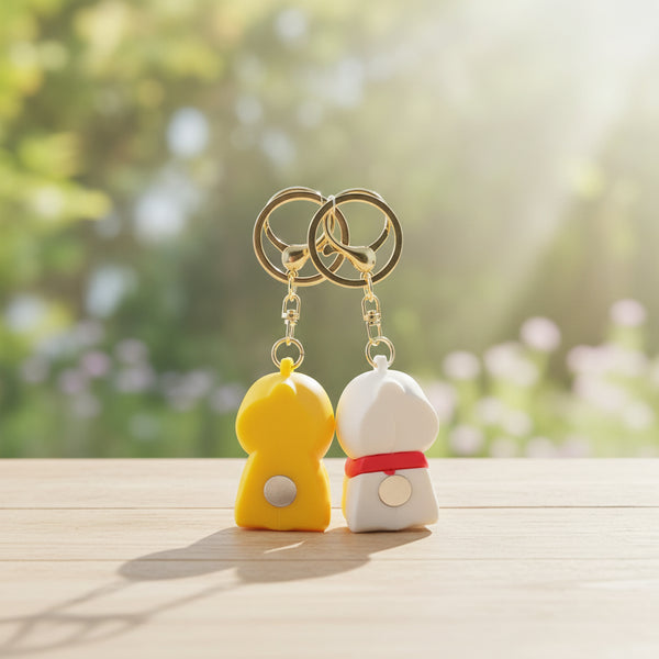 Miniso Maltese Couple Keychain