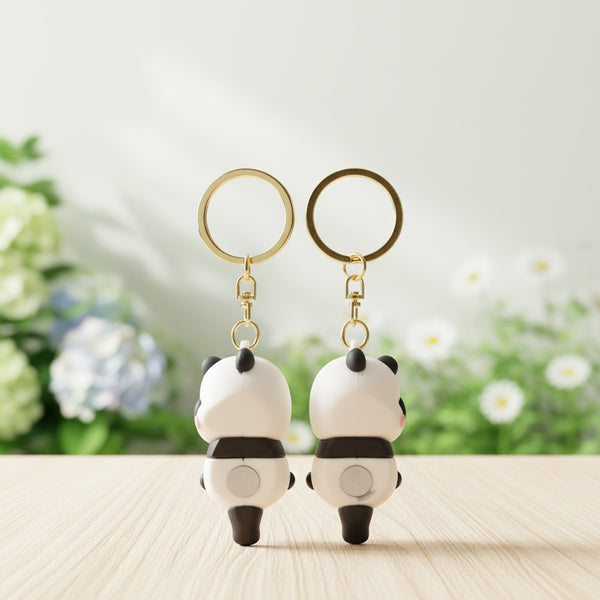 Panda Couple Keychain