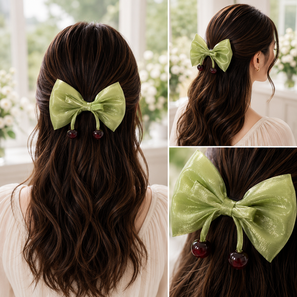Korean Style Cherry Hair Bow