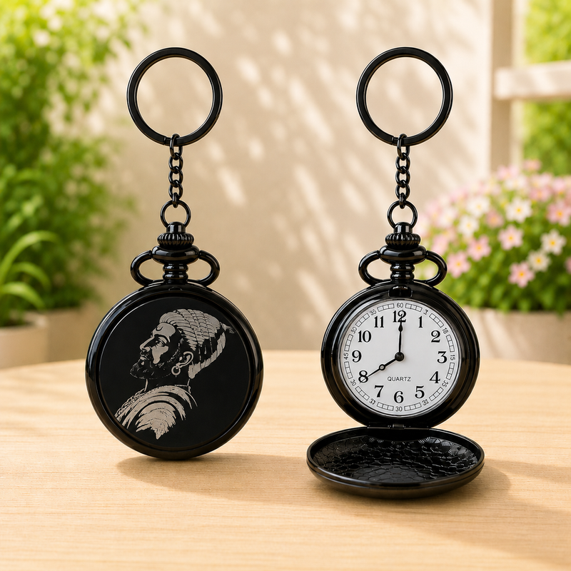 Chhatrapati Shivaji Time Piece Keychain