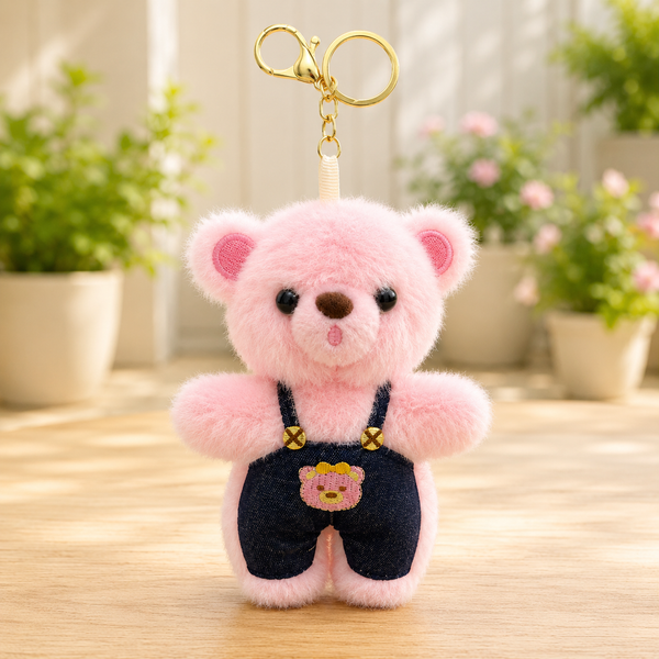 Jeans Teddy Soft Toy Keychain