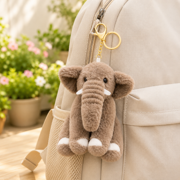 Elephant Soft Toy Keychain