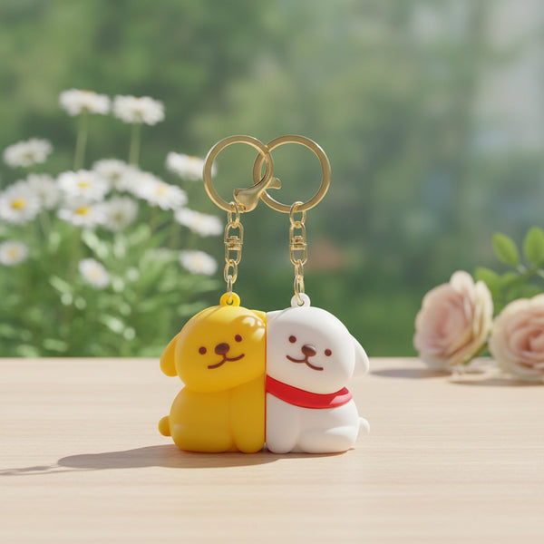 Miniso Maltese Couple Keychain
