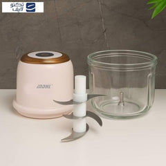 MDHL 350ML Rechargeable Mini Electric Chopper with 6 Stainless Steel Blades, Chopper Electric for Kitchen, Onion Chopper, Food Processor for Ginger, Garlic, Mint Leaves, Portable Design