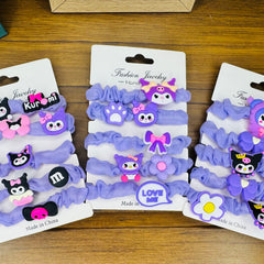 Kuromi Hair Rope Elastic High Ponytail Scrunchy Ring Hair