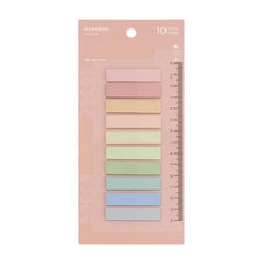 Sticky Tabs Morandi Color Sticky Index Tabs Sticky Notes with Ruler Color Tabs for Notebook, Books, PET Material Page Sticky Flags Index Tabs Office Stationery