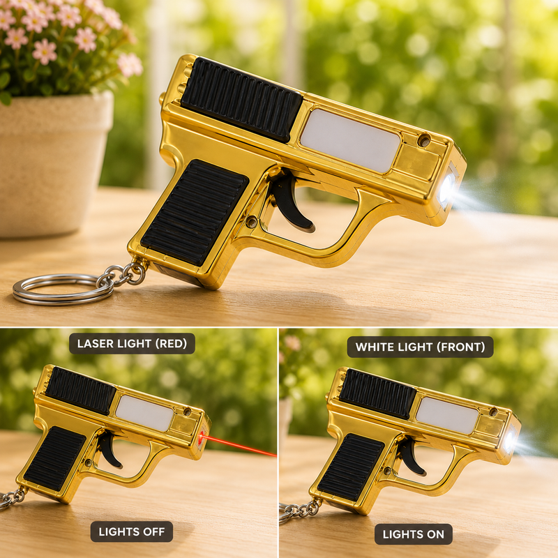 3 In 1 Gun Light Keychain