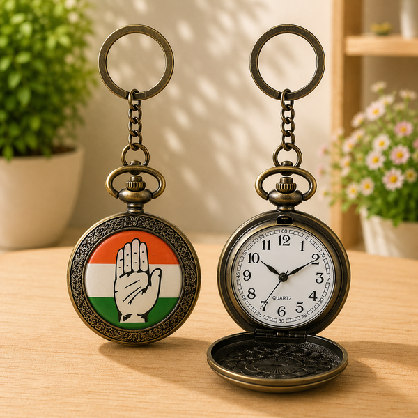 Congress Party Time Piece Keychain