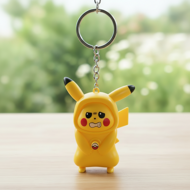 Pikachu Face Changing Keychain