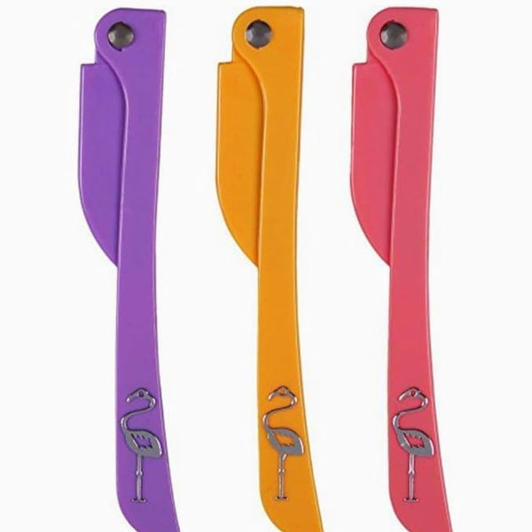 Feather Flamingo Face Razors for Women Eyebrow, Facial & Body Hair Removal Razors with Safety Guard | Gentle Shaving Tool for Sensitive Skin