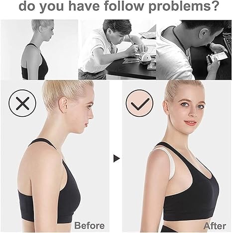 Posture Corrector - Adjustable Back Brace for Men and Women -Relieves Neck, Shoulder, Clavicle, and Back Pain, Back Belt for Back Pain, Breathable Design