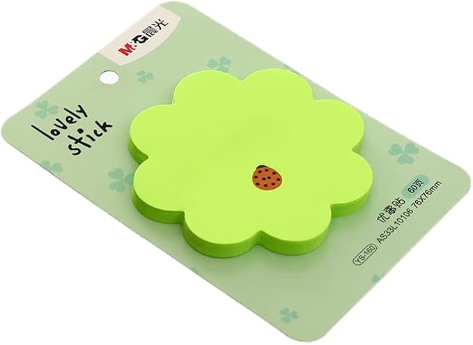 Lovely sticky note high quality paper cloud shape 76 * 76 mm for student, office - green