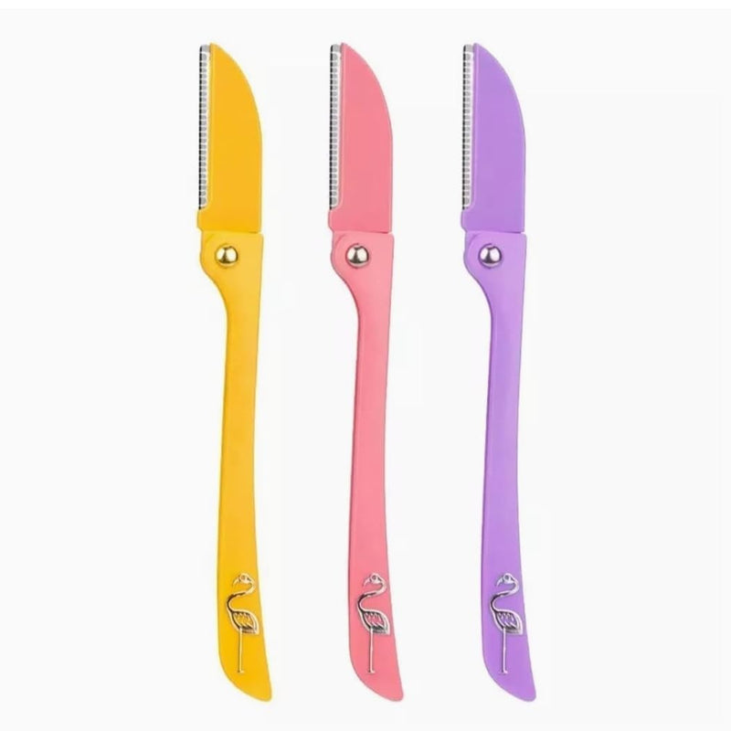 Feather Flamingo Face Razors for Women Eyebrow, Facial & Body Hair Removal Razors with Safety Guard | Gentle Shaving Tool for Sensitive Skin