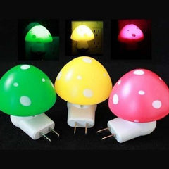 Plastic Mushroom Shaped Energy Saving LED Night Lamp with Automatic Sensor