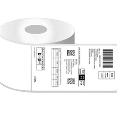 Direct Thermal Shipping Labels White 3 x 5 inches Barcode Shipping Label/Stickers Roll- (White, Pack of 10 Rolls)