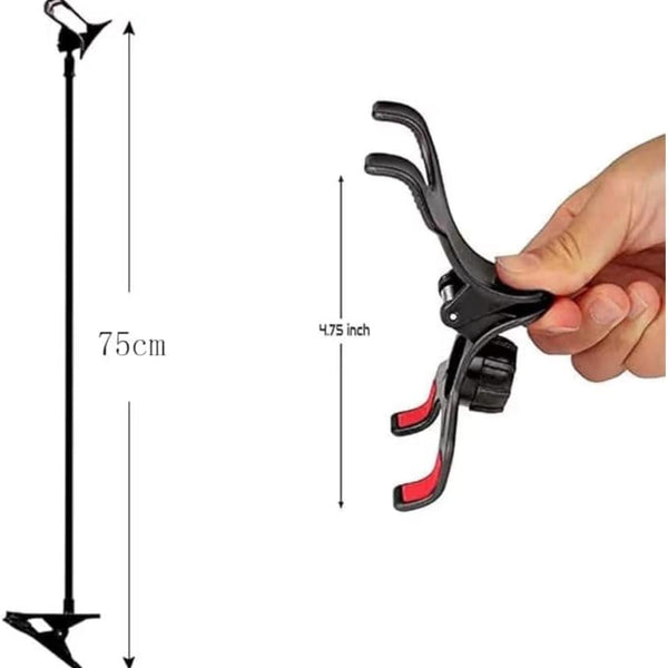 Flexible 360 Degree Rotatable Clip Phone Holder Black