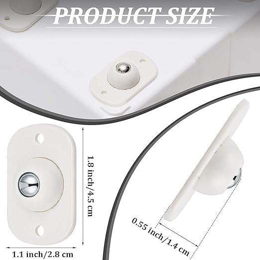 4 Pcs Self Adhesive Mini Swivel Casters Wheels,Universal Wheels at The Bottom of The Storage Box