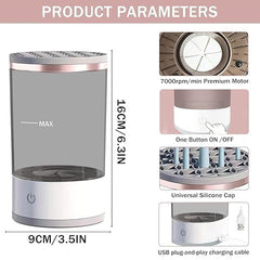Automatic Makeup Brush Cleaner Machine – Portable Electric Brush Cleaning Tool for All Types of Beauty Makeup Brushes, Quick Drying, Easy to Use for Foundation, Contour, Eyeshadow, Blush