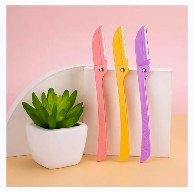 Feather Flamingo Face Razors for Women Eyebrow, Facial & Body Hair Removal Razors with Safety Guard | Gentle Shaving Tool for Sensitive Skin