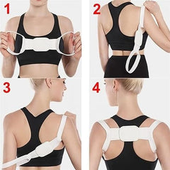 Posture Corrector - Adjustable Back Brace for Men and Women -Relieves Neck, Shoulder, Clavicle, and Back Pain, Back Belt for Back Pain, Breathable Design